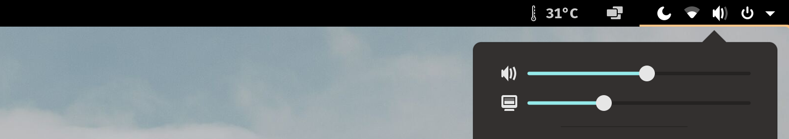 Tapping the brightness buttons does move the slider in the taskbar but the monitor's brightness remains unchanged.