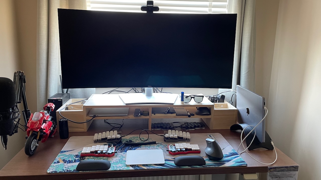 Had to get a desk stand for this one because the monitor arm couldn't support its weight